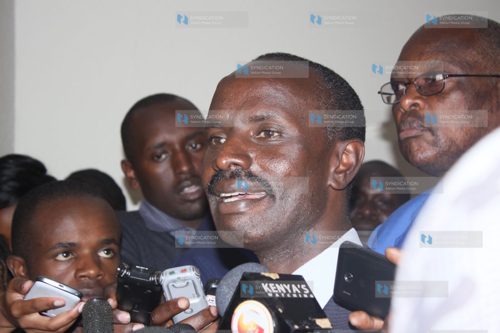 KNUT secretary General Wilson Sossion speaks