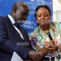 Amina Mohamed and her Principal Secretary Belio Kipsang