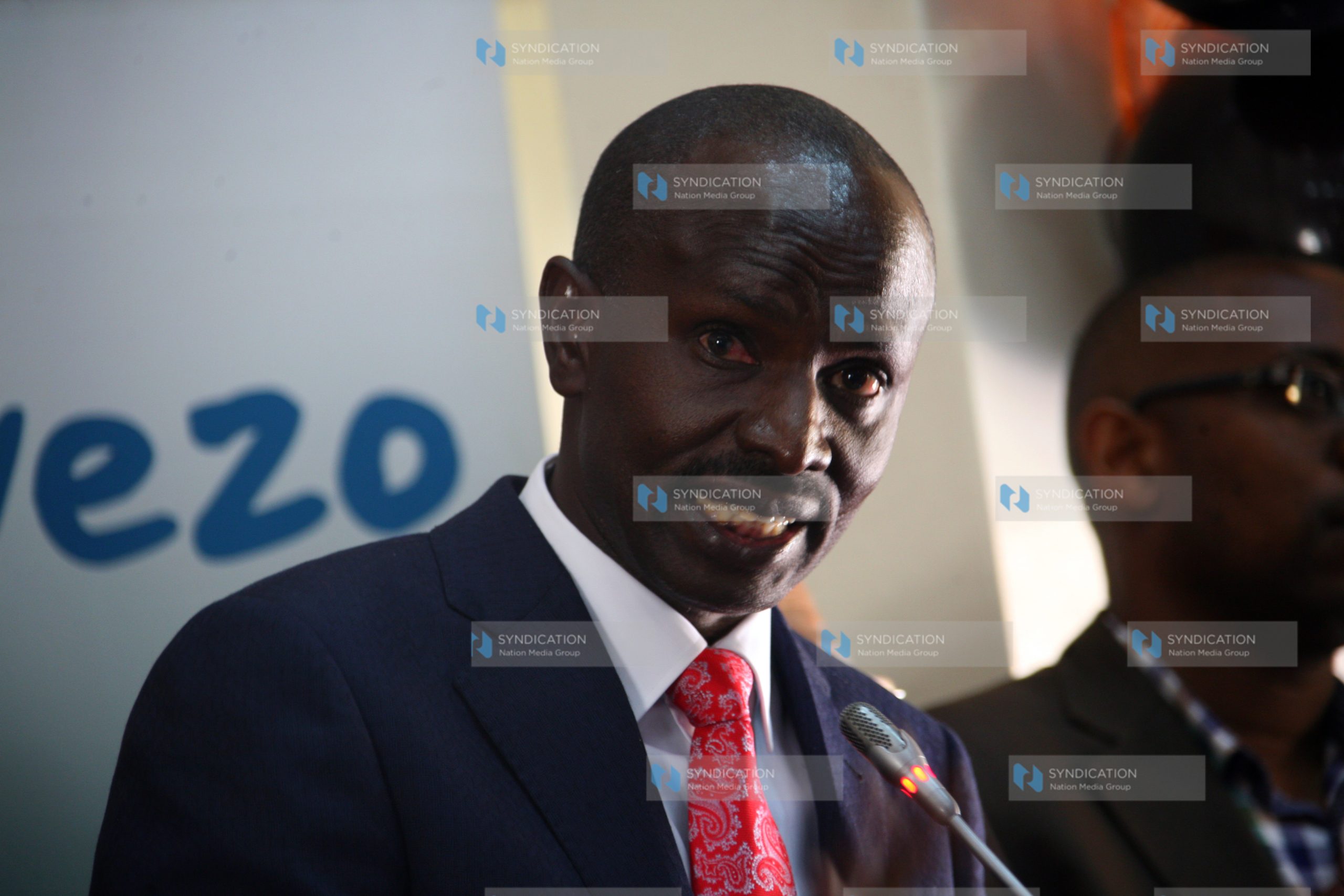 KNUT Secretary General Wilson Sossion addressing journalists