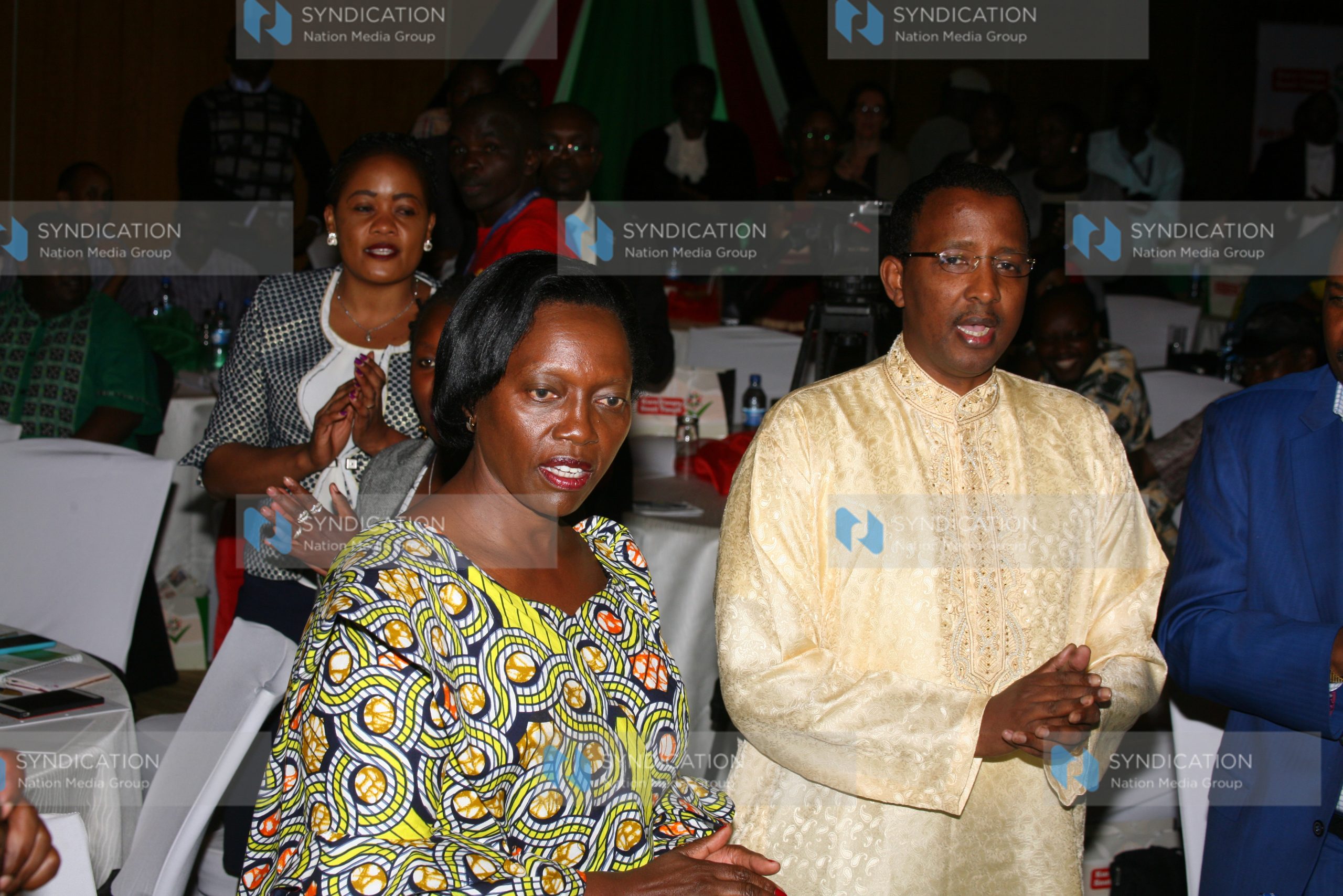 Narc Kenya party leader Martha Karua and IEBC Chairman Issack Hassan