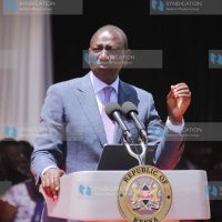 President William Ruto delivers his speech during the International Women's Day