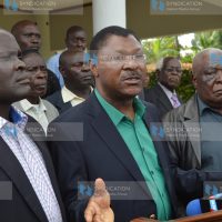 Ford Kenya Party leader Moses Wetangula, with Ford Kenya MCAs