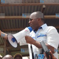 Kisauni MP Ali Hassan Joho addresses the squatters