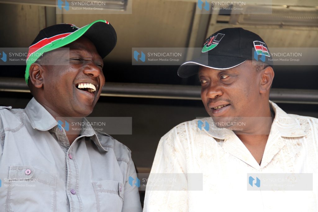 Eldoret North MP William Ruto with Deputy Prime Minister Uhuru Kenyatta