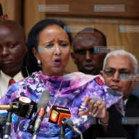 Amina Mohammed addressing the media