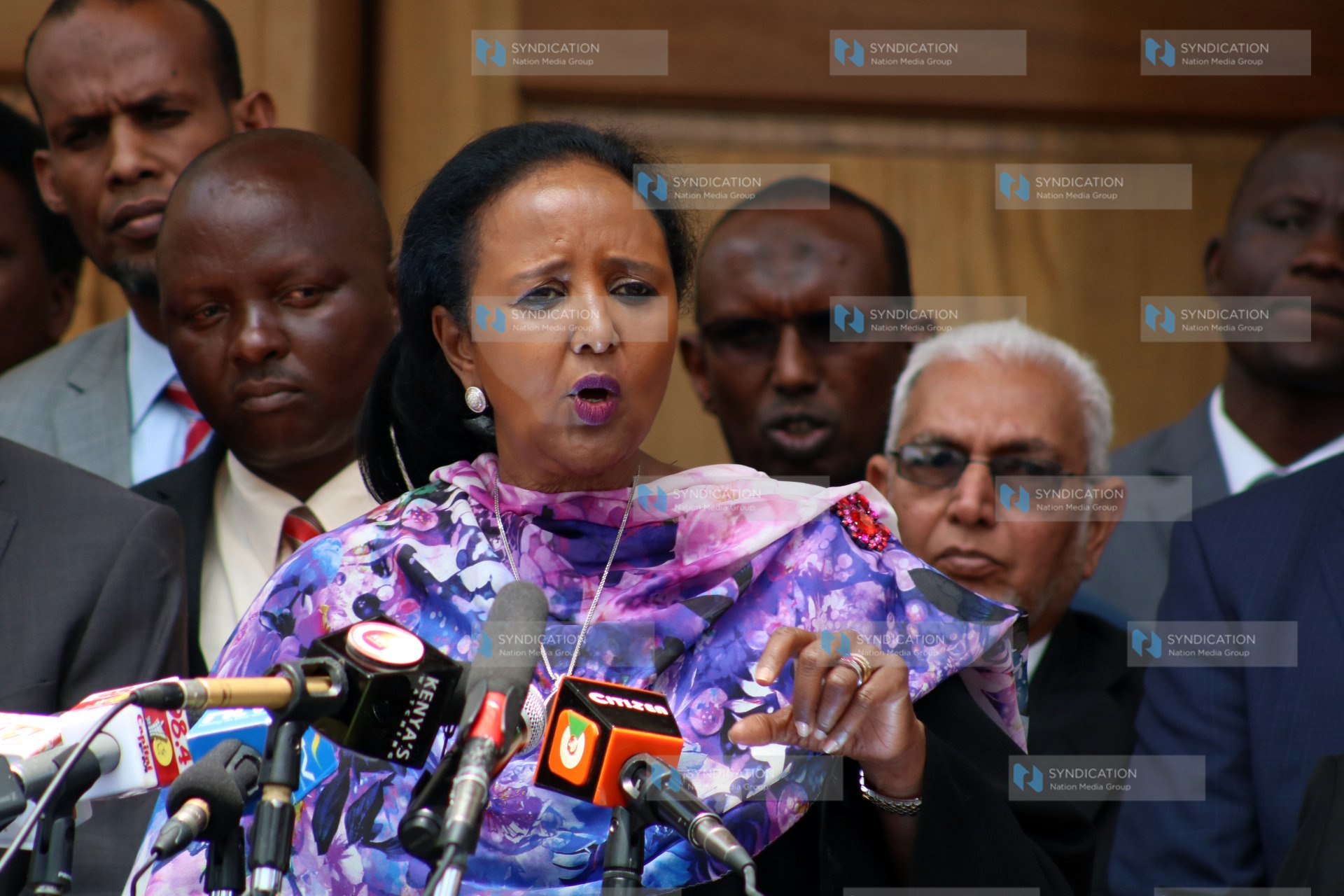 Amina Mohammed addressing the media