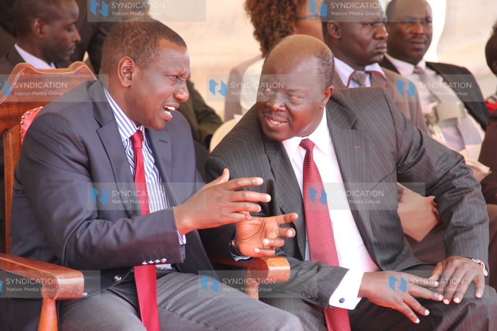 Deputy President William Ruto and Trans Nzoia County Governor Patrick Khaemba