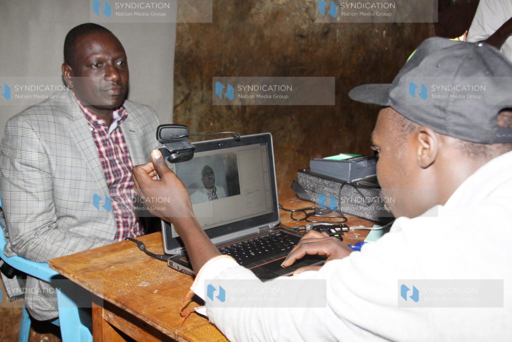Eldoret North MP William Ruto registers as a voter
