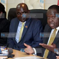 Education Cabinet secretary Dr. Fred Matiang’i, IEBC Chairman Wafula Chebukati