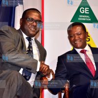 CS Ministry of Sports, Culture and the Arts Dr. Hassan Wario congratulate Machakos Governor Alfred Mutua