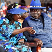 Azimio la Umoja Presidential Candidate Raila Odinga with his Deputy Presidential Candidate Martha Karua