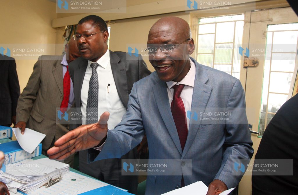 Ford Kenya party leader Moses Wetangula and his Secretary General Bony Khalwale