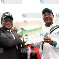 Bungoma County gubernatorial candidate Ken Lusaka, Ford Kenya party leader Moses Wetangula