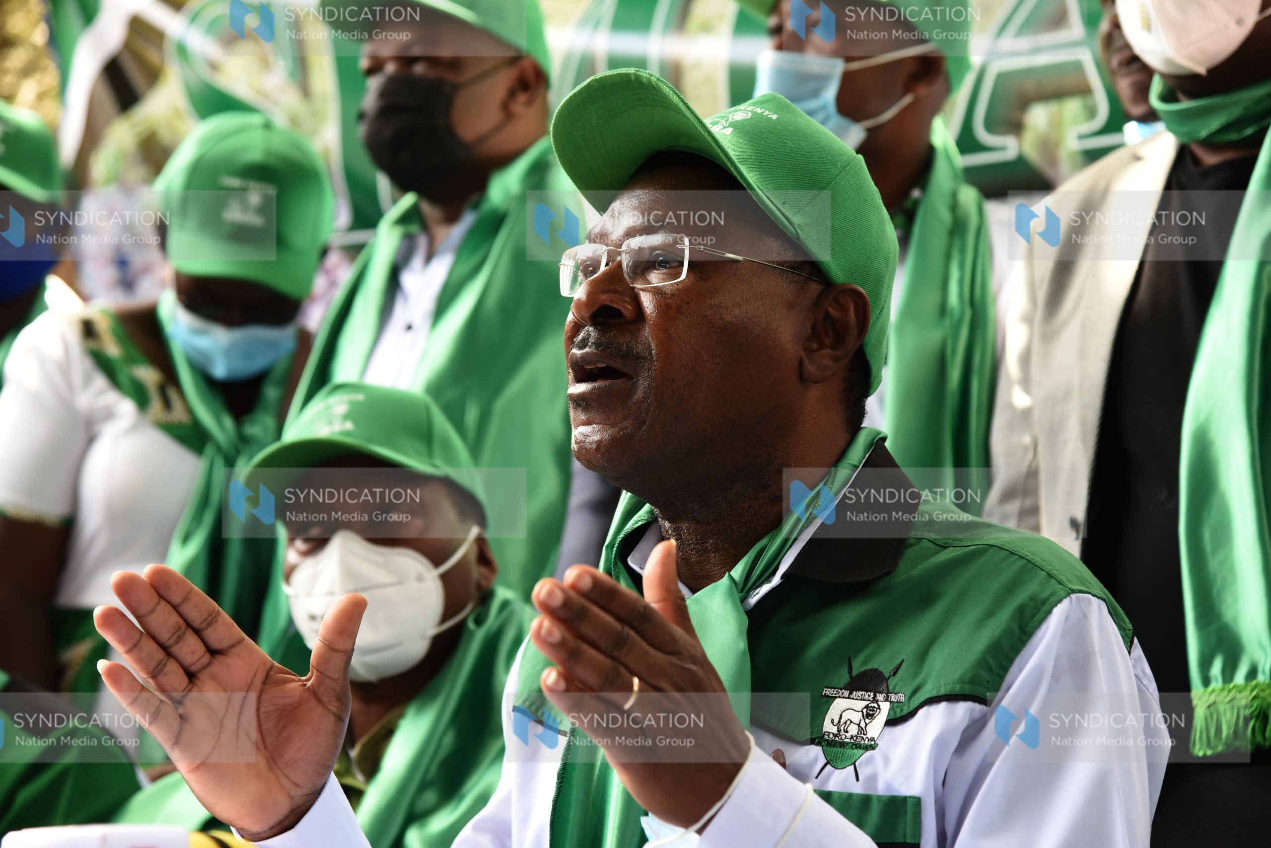 Ford-Kenya Party Leader Moses Wetangula and his Deputy Richard Onyonka