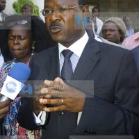 Ford Kenya Leader Moses Wetangula speaks to journalists