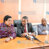 Nairobi Sen Edwin Sifuna, Narok Sen Ledama Olekina (left) and Vihiga Sen Godfrey Osotsi