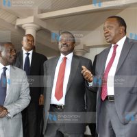 Vice-president Kalonzo Musyoka with Deputy Prime Minister Uhuru Kenyatta and William Ruto