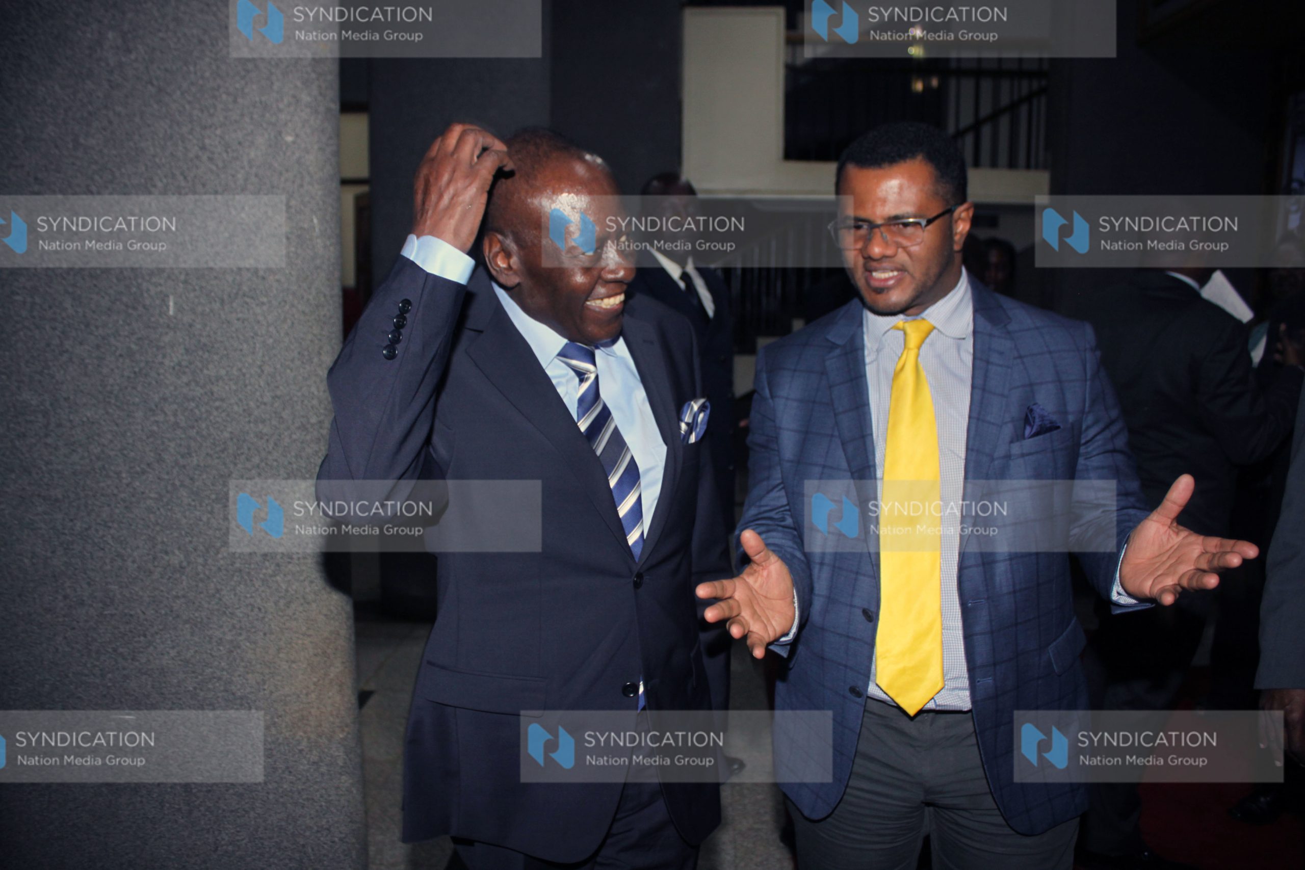 Nyeri Governor Nderitu Gachagua with Mombasa senator Hassan Omar