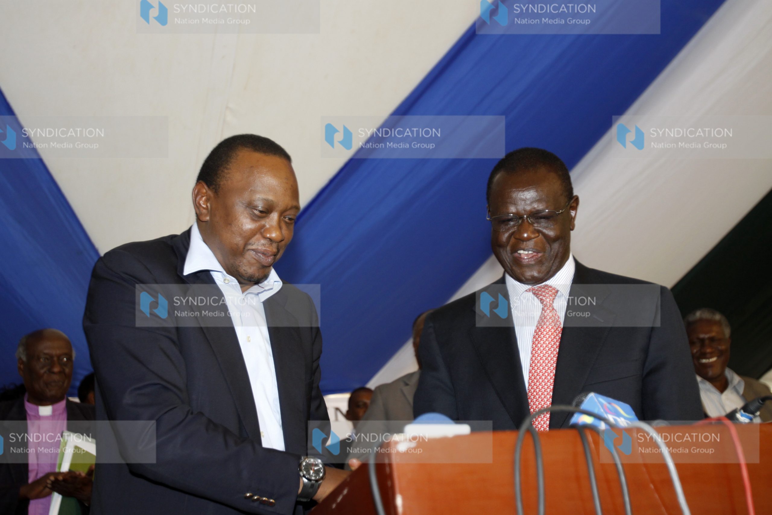 Uhuru Kenyatta with Kiraitu Murungi during the Gema Cultural Association