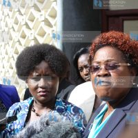 Kandara MP Alice Muthoni Wahome with Kenya Women Parliamentarians Chair Cecily Mbarire