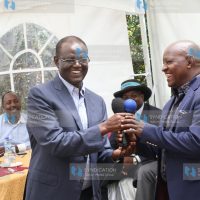 Meru Governor Kiraitu Murungi and his Nyeri counterpart Mutahi Kahiga
