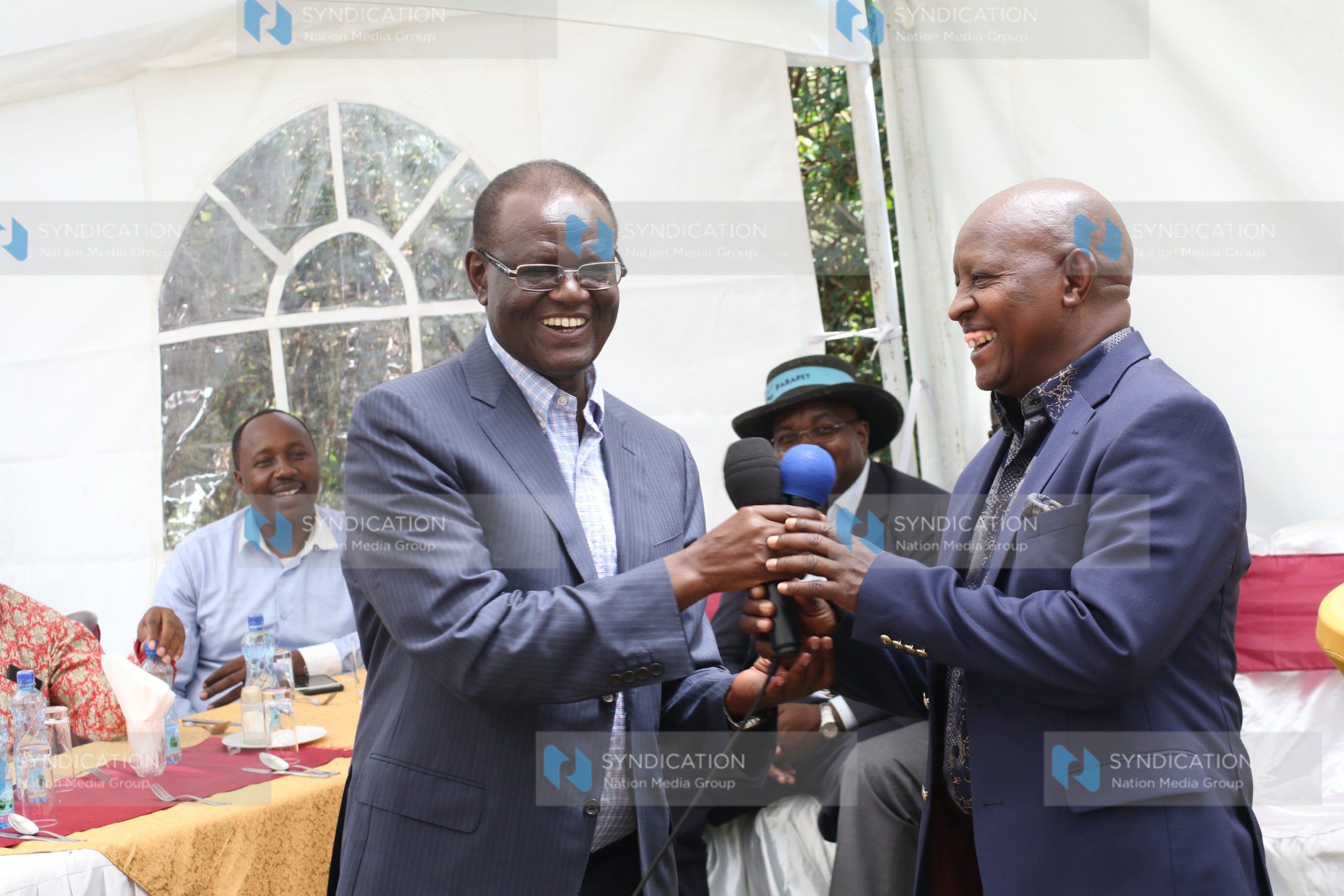 Meru Governor Kiraitu Murungi and his Nyeri counterpart Mutahi Kahiga