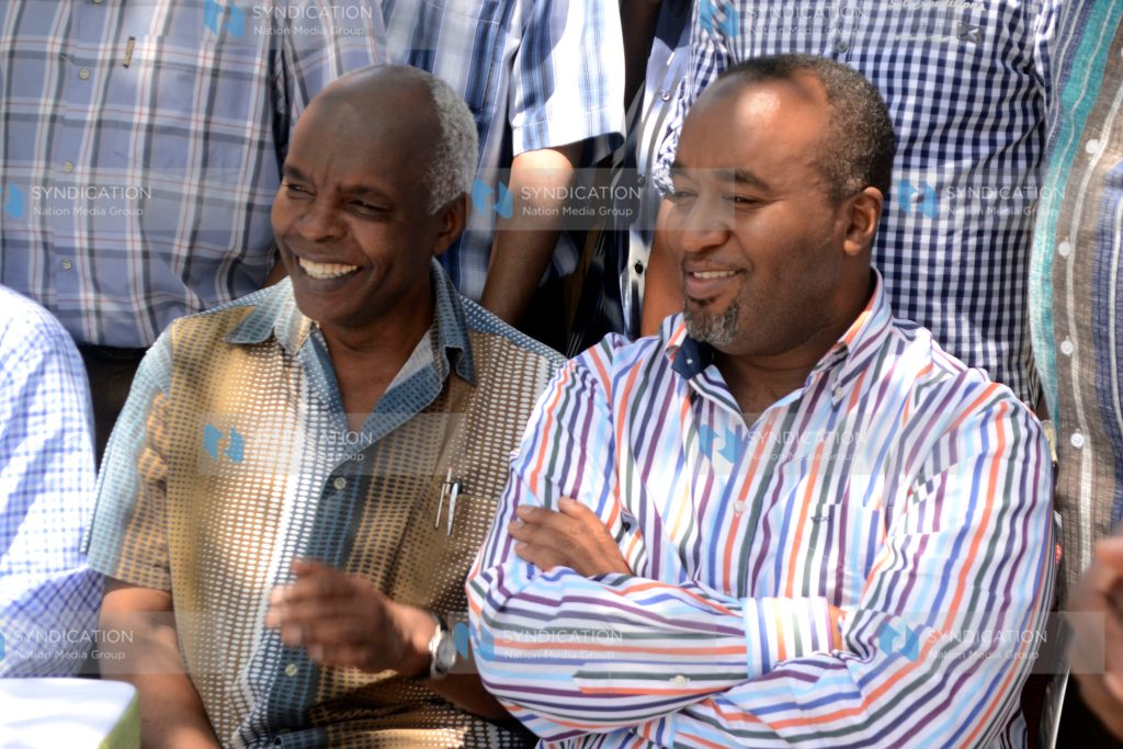 Makueni County Governor Prof Kivutha Kibwana and Mombasa Governor Hassan Joho