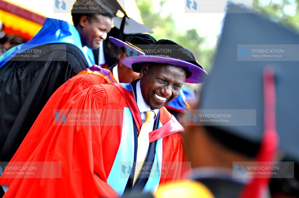 Deputy President William Ruto congratulates students