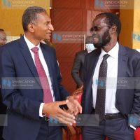 Strathmore University Vice Chancellor Designate Dr. Vincent Ogutu with Kisumu Governor Prof. Anyang Nyong'o