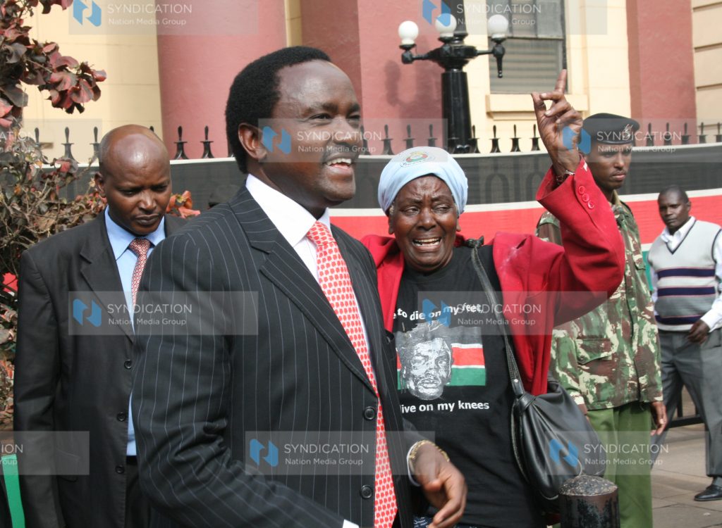 Vice President Kalonzo Musyoka, meets freedom fighter Hannah Wanjiku