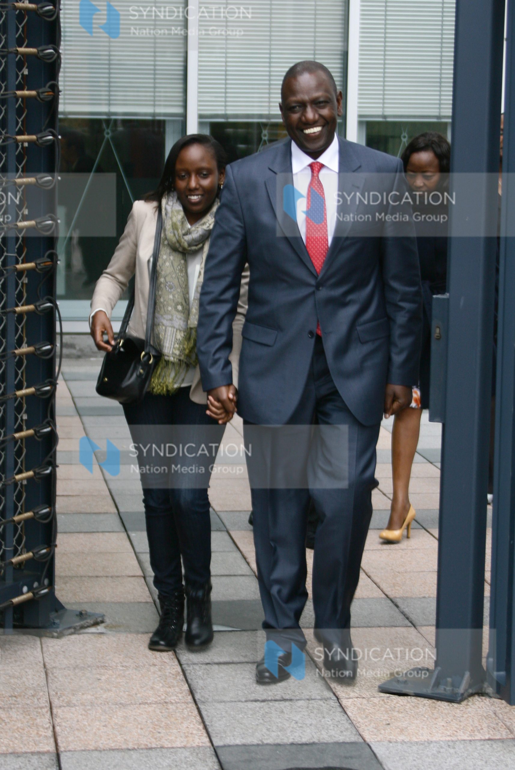 Deputy President William Ruto with daughter June leave ICC