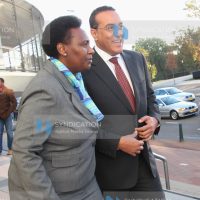 Mining Cabinet Secretary Najib Balala with Kenyan Ambassador to The Netherlands Makena Muchiri