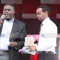 TNA Chairman Johnson Sakaja and Emgwen MP Alex Kosgey