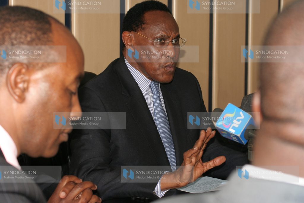Internal security minister Prof George Saitoti