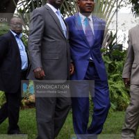 CORD leader Raila Odinga and CORD Co-principal Moses Wetangula
