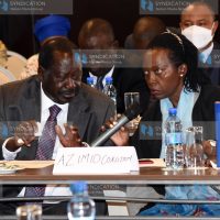 Azimio Presidential Candidate Raila Odinga and his running mate Martha Karua