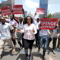 Nairobi Woman representative Esther Passaris joins Protestors