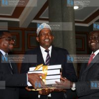 Leader of Majority Aden Duale receiving report of the Joint Committee on electoral reforms