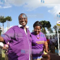 Imenti Central aspirant Gitobu Imanyara flanked by his wife Florence
