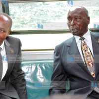 Retired President Daniel Arap Moi, and Cabinet Secretary Eng. Michael Kamau