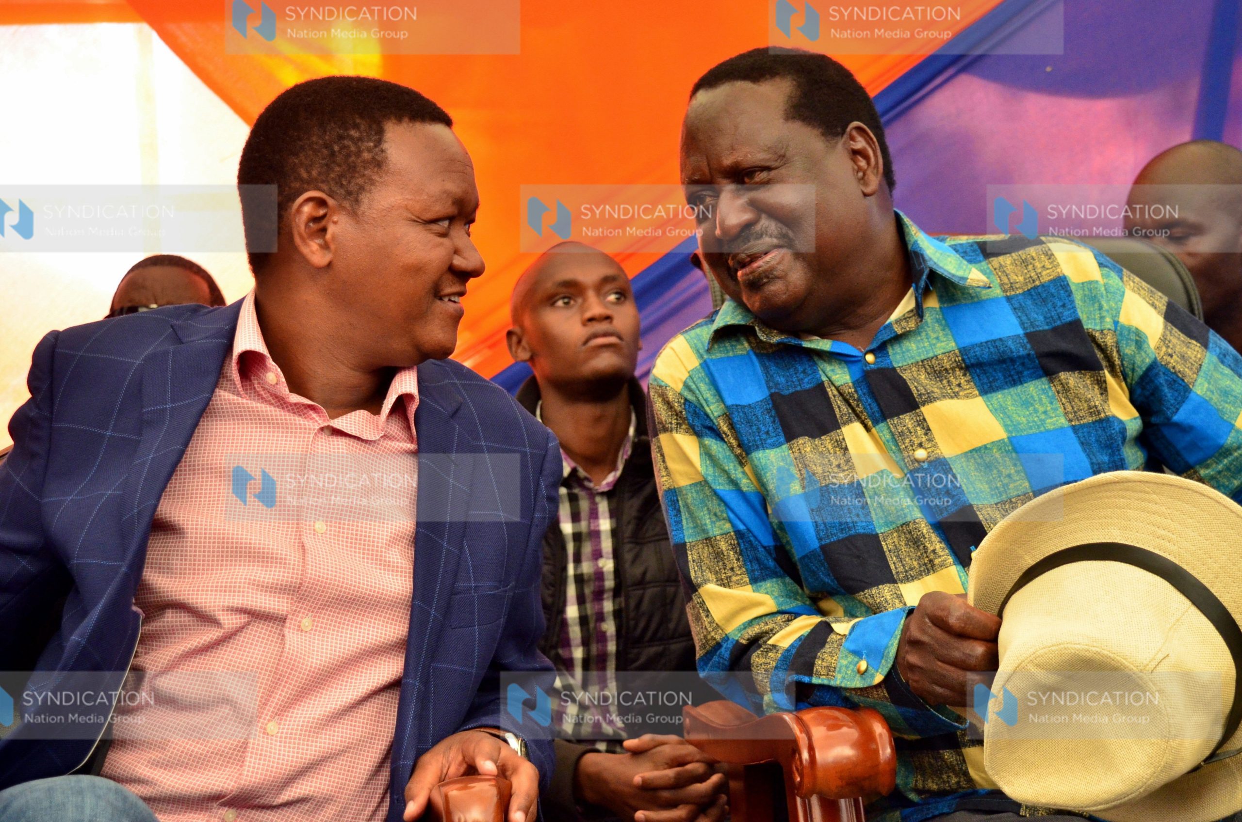 Machakos County Governor Alfred Mutua and ODM Party Leader Raila Odinga