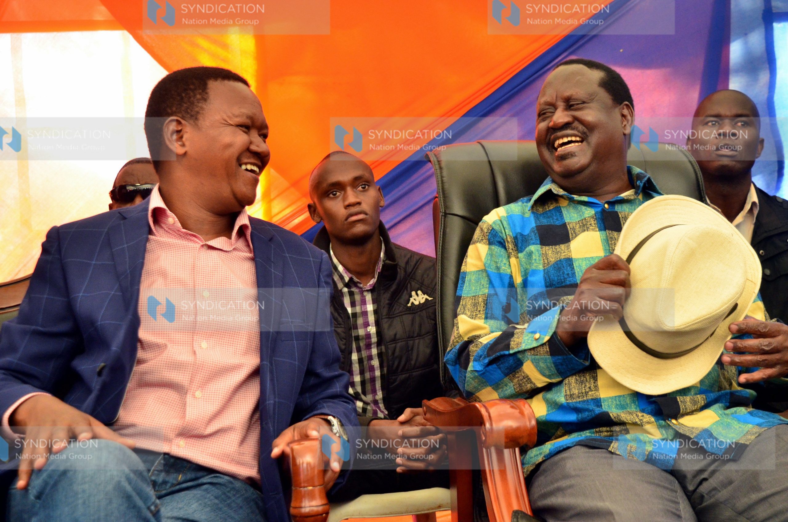 Machakos County Governor Alfred Mutua and ODM Party Leader Raila Odinga