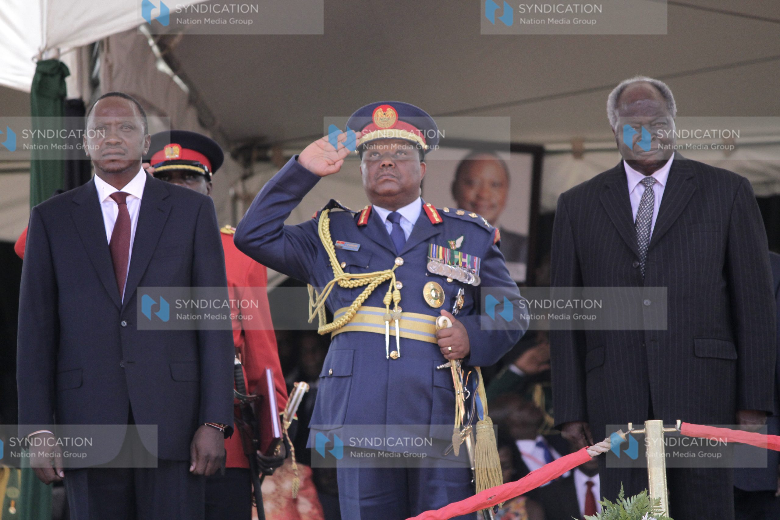 Outgoing President Mwai Kibaki officially handed over office to newly sworn in President Uhuru Kenyatta