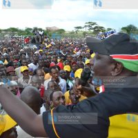 URP presidential candidate William Ruto addresses a political rally