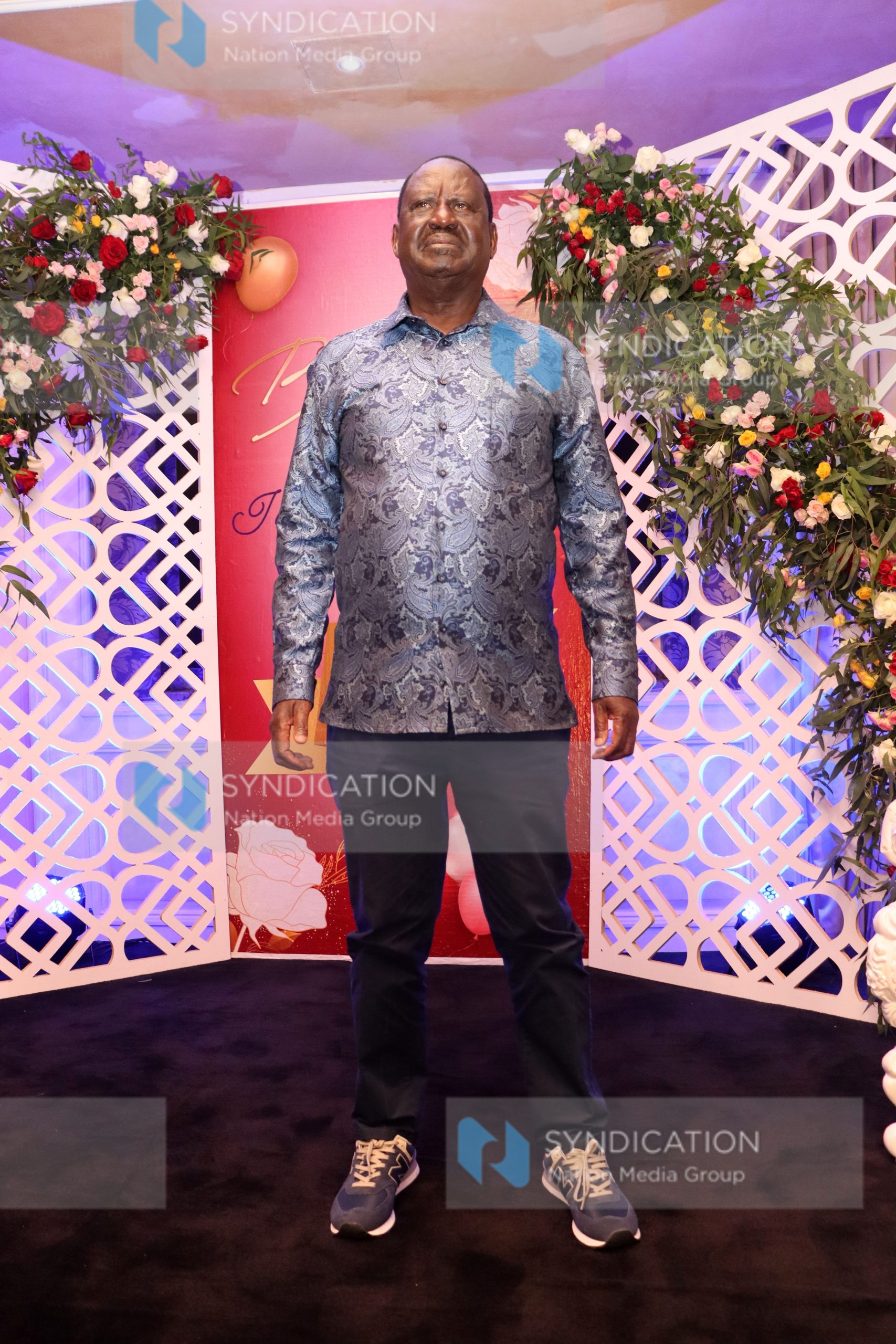 Azimio Party leader Raila Odinga at his wife’s Dr. Ida Odinga 73rd birthday party and 50th wedding anniversary