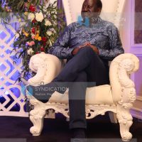 Azimio Party leader Raila Odinga at his wifes Dr. Ida Odinga 73rd birthday party and 50th wedding anniversary