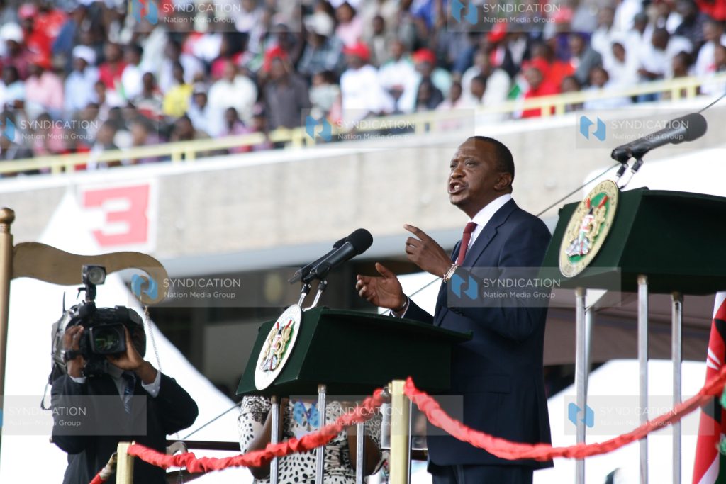 President Uhuru Kenyatta during his inauguration