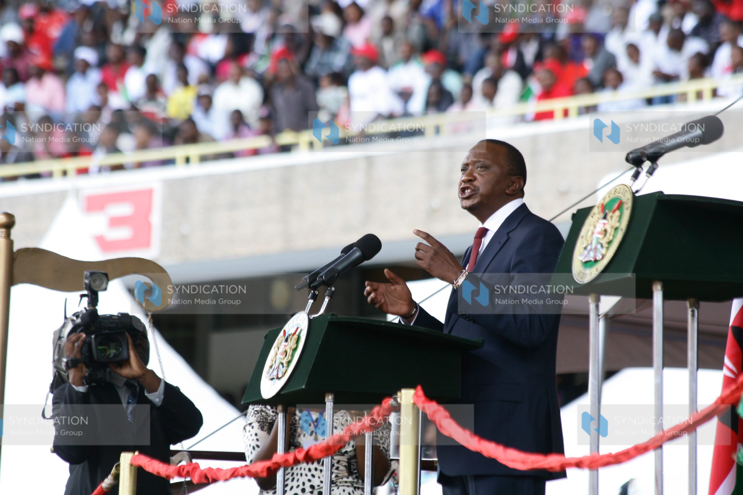 President Uhuru Kenyatta during his inauguration