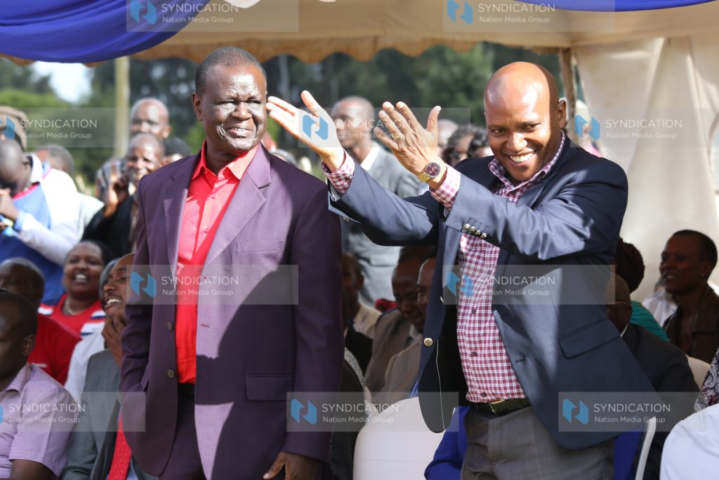 Meru Gubernatorial aspirant Kiraitu Murungi and his running mate Titus Ntuchiu