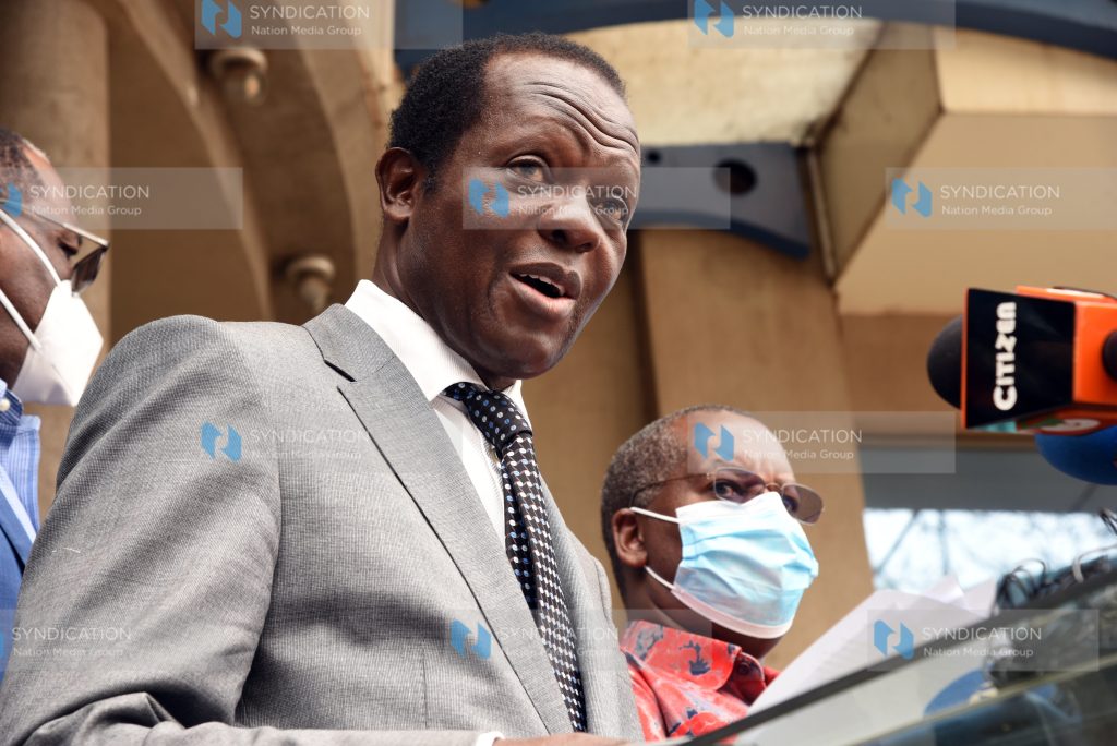 Jubilee Secretary General Raphael Tuju and the National Assembly Amos Kimunya